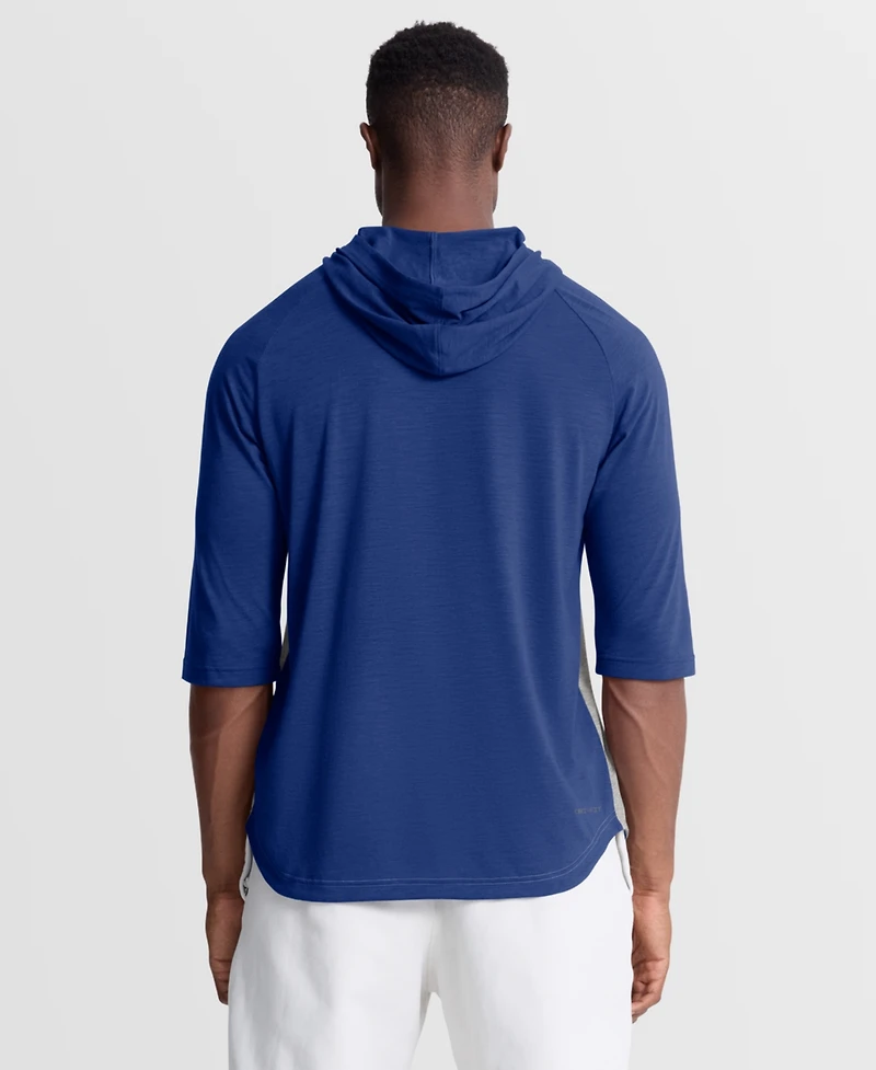 Nike Men's Gray New York Mets Authentic Collection Flux Dri-fit Raglan 3/4-Sleeve Hoodie