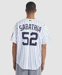 Nike Men's Cc Sabathia White New York Yankees 2025 Baseball Hall of Fame Name & Number Retired Replica Jersey