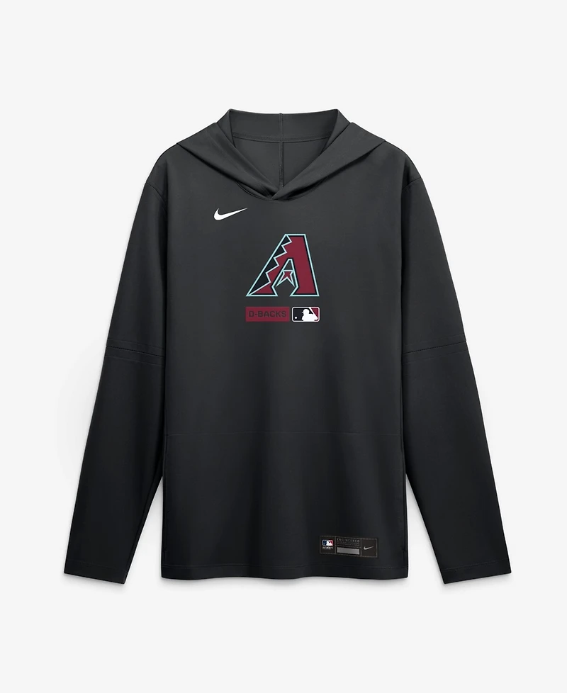 Nike Men's Black Arizona Diamondbacks Authentic Collection Dri-fit Long Sleeve Hoodie