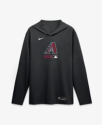 Nike Men's Black Arizona Diamondbacks Authentic Collection Dri-fit Long Sleeve Hoodie