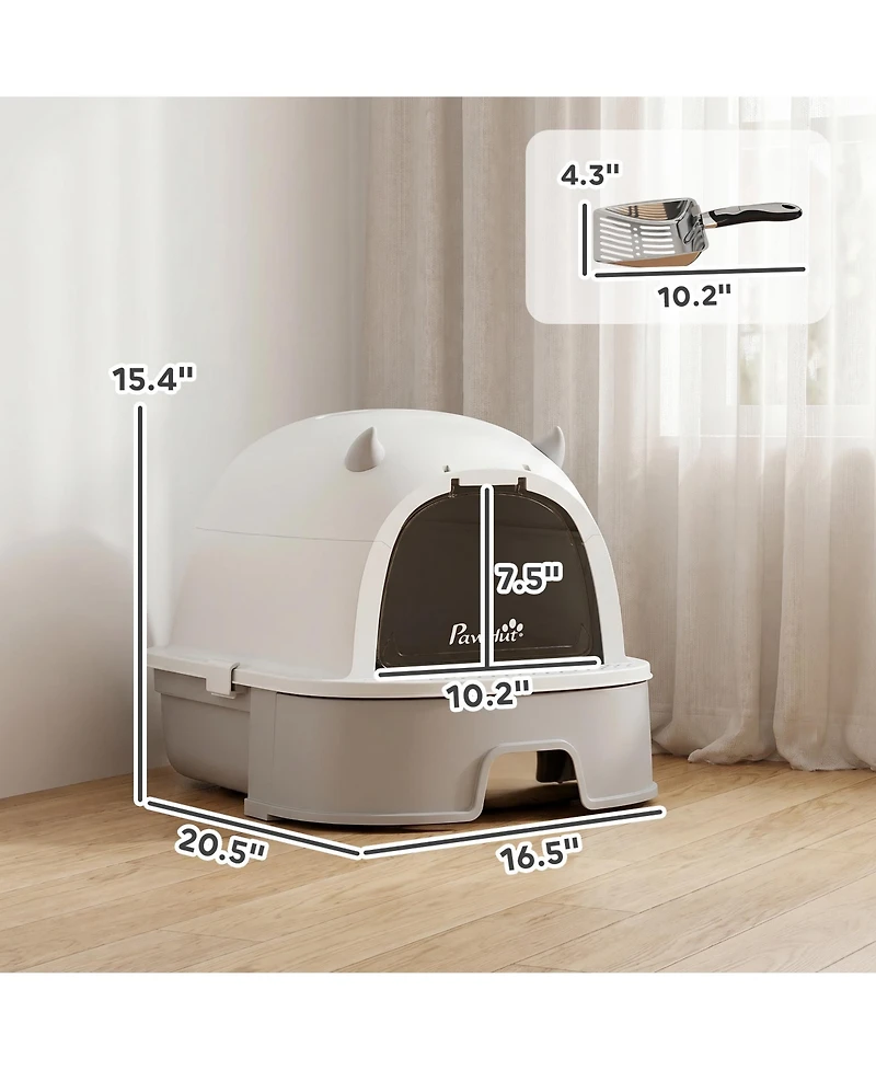 PawHut Stainless Steel Cat Litter Box