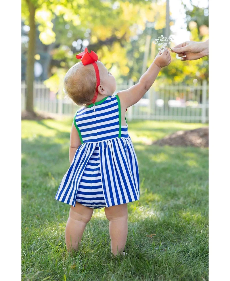 Florence Eiseman Baby Girl Stripe Knit Romper With Tulip