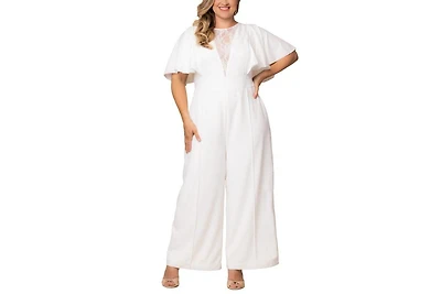 Kiyonna Plus Spellbound Wide Leg Jumpsuit