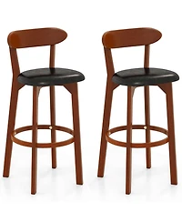 Slickblue Set of 2 Modern Armless Upholstered Bar Chairs for Kitchen Island Seating