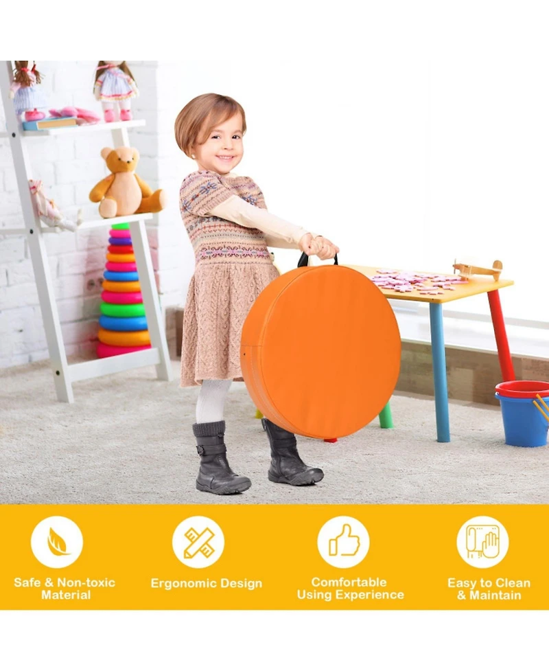 Gouun Toddler 6 Pack 15 Inch Round Floor Cushions Set for Daycare and Playroom