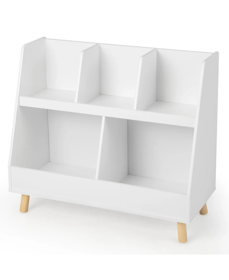 Gouun 5-Cube Kids Bookshelf and Toy Organizer with Anti-Tipping Kit