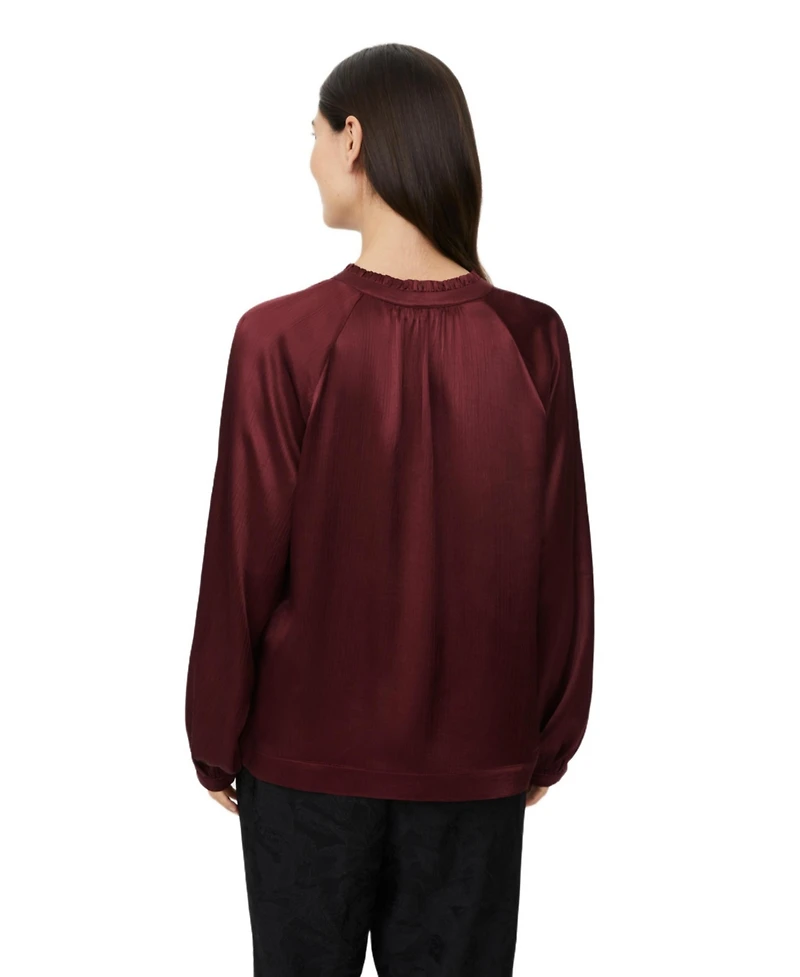 Masai Copenhagen Women's Maberonix Tie Ruffle Neck Blouse