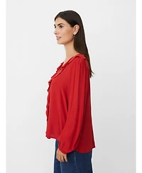Masai Copenhagen Women's Mabeauna Ruffled V-Neck Blouse