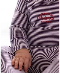 MeMoi Baby and Toddler "Generation MeMoi" Stretchy Mini-Striped Cotton-Rich Footie