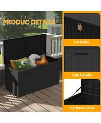 sumyeg 100 Gal. Wicker Resin Outdoor Deck Box
