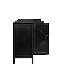 Modern White 5 Drawer Dresser Bathrooom Cabinet Ample Storage Wide Chest of Drawers