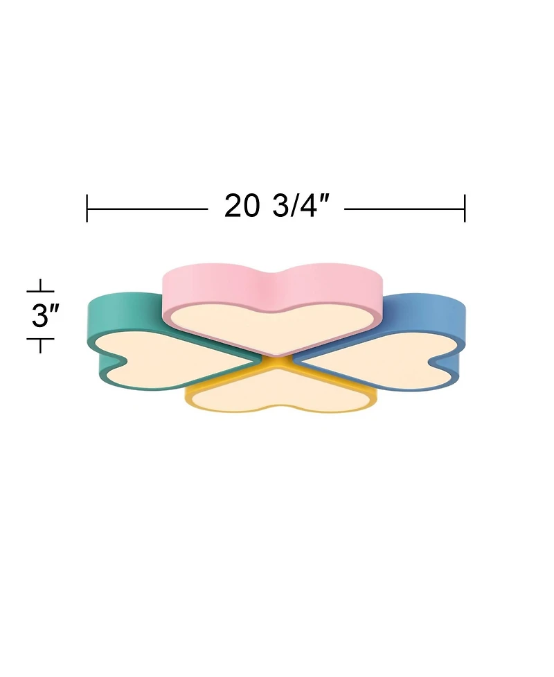 360 Lighting Macaron Heart Wide Pastel Colors Led Ceiling Light