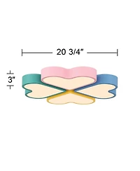360 Lighting Macaron Heart Wide Pastel Colors Led Ceiling Light