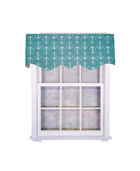Rlf Home 100percentage Cotton Sinker Regal With Lining Rod Pocket Window Valance