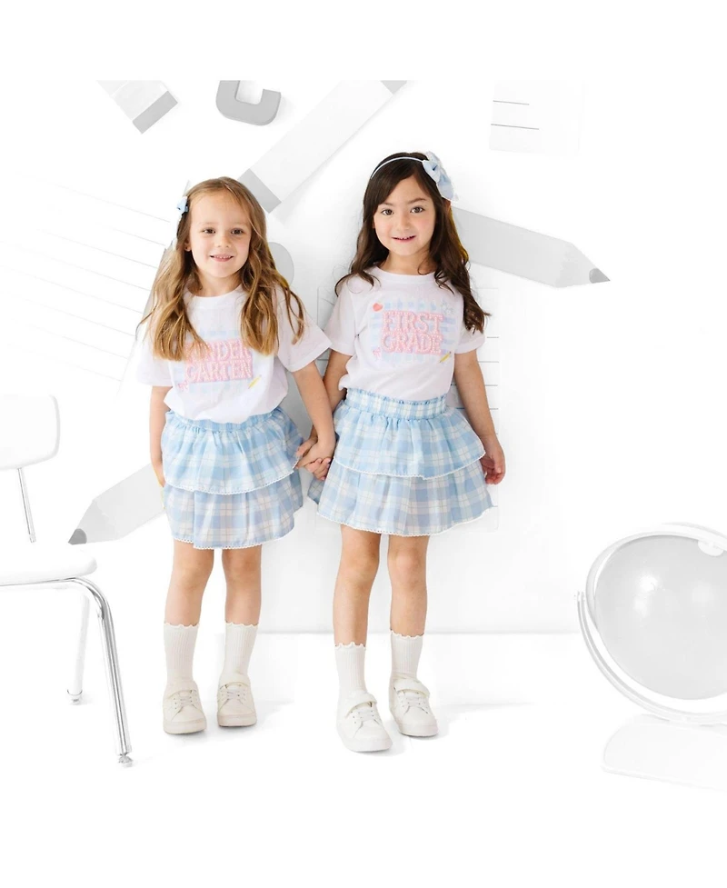 Sweet Wink Little Girls First Grade Pearl Patch Short Sleeve T-Shirt