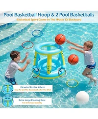 Gnuadz 3 1 Pool Game Set Inflatable Floats Volleyball BasketballWater Sports