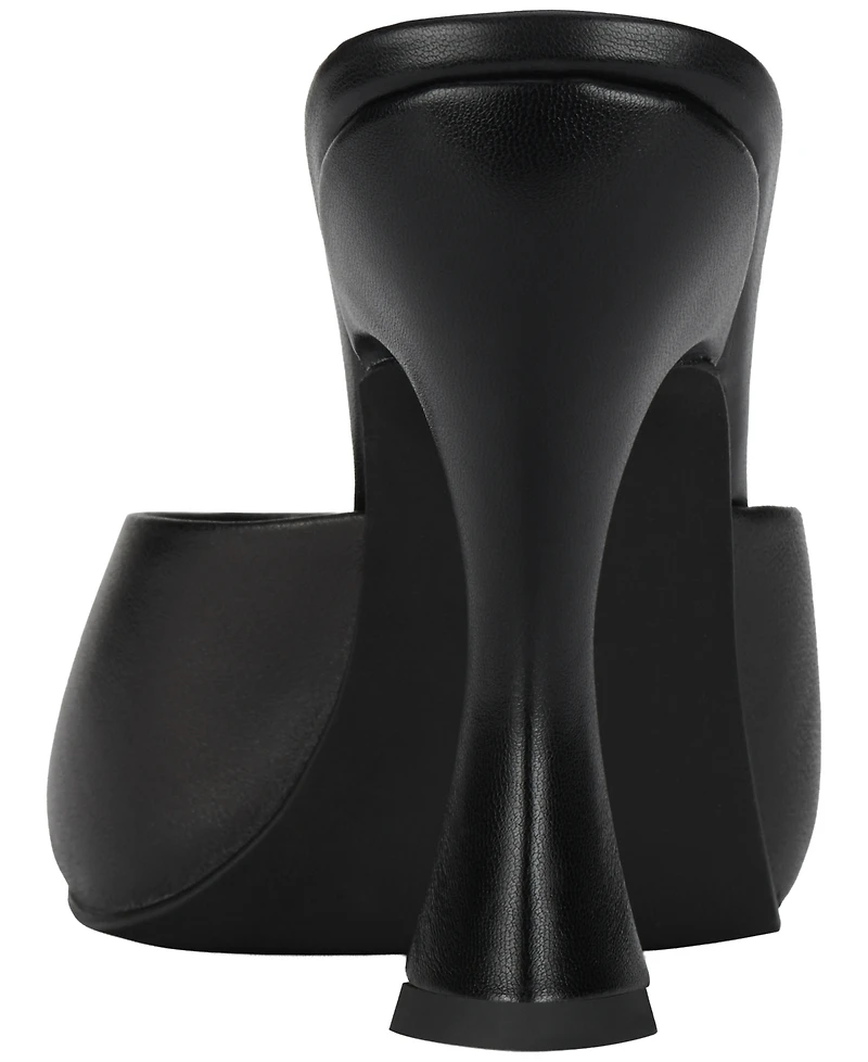 Jeffrey Campbell Women's Fresa Sculpted Peep-Toe Dress Mules