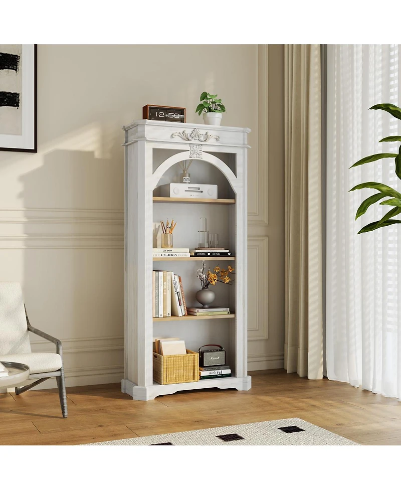 Streamdale Furniture 4-Tier 65-Inch Tall Floor Standing Bookshelf