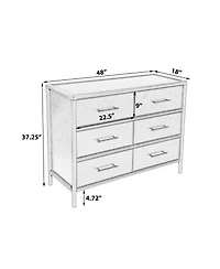 Casainc Storage Cabinet with Two Drawers and Four Doors