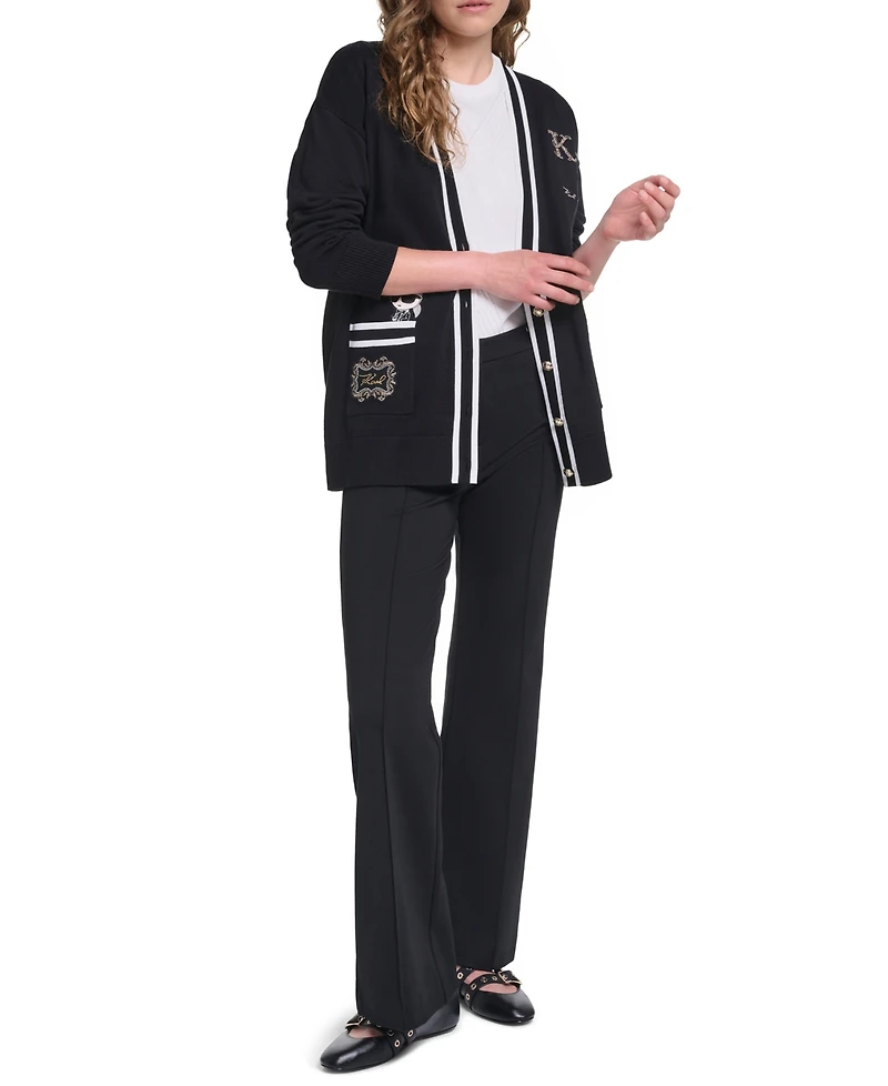 Karl Lagerfeld Paris Petite Silky Pull-On Pants