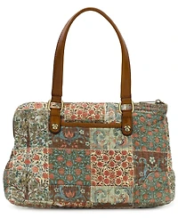 Patricia Nash Rialto Nordic Patchwork Cotton Medium Satchel Handbag
