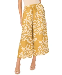 Sam & Jess Women's Printed Wide-Leg Pull-On Pants