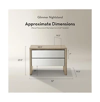 Z Gallerie Glimmer Mirrored Nightstand