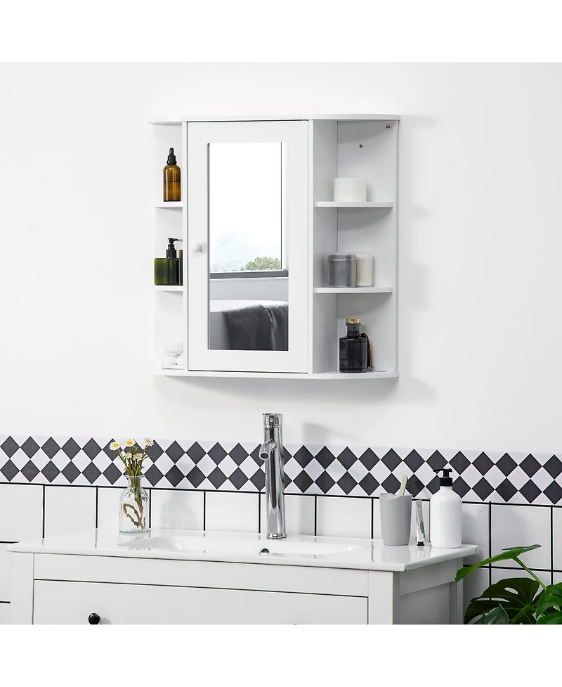 Phying Wall Mounted Bathroom Mirror Cabinet Medicine Cabinet with Multiple Storage Shelves for Bathroom Organizer