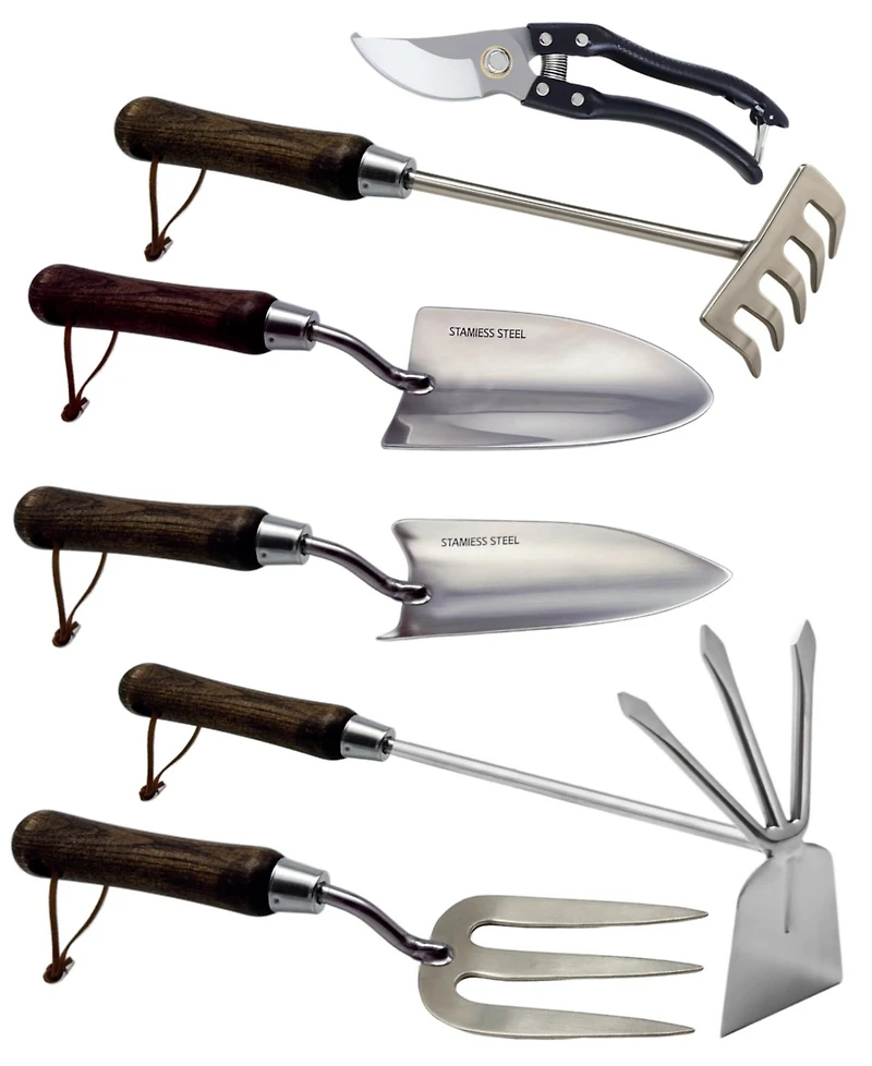 Xdovet Garden Tool Set 6 Heavy Duty Stainless Steel Hand Tools