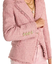 The Noli Shop Women's Giselle Single Breasted Tweed Blazer