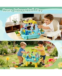 Gnuadz Kids Water Table Electric Pump Faucet Play Food Fishing Kitchen Sinks Toy