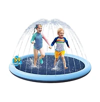Aofar 59" Non-slip Splash Pad Sprinkler Pool Outdoor Water Play Mat Pet Dog Summer Fountain Funyard