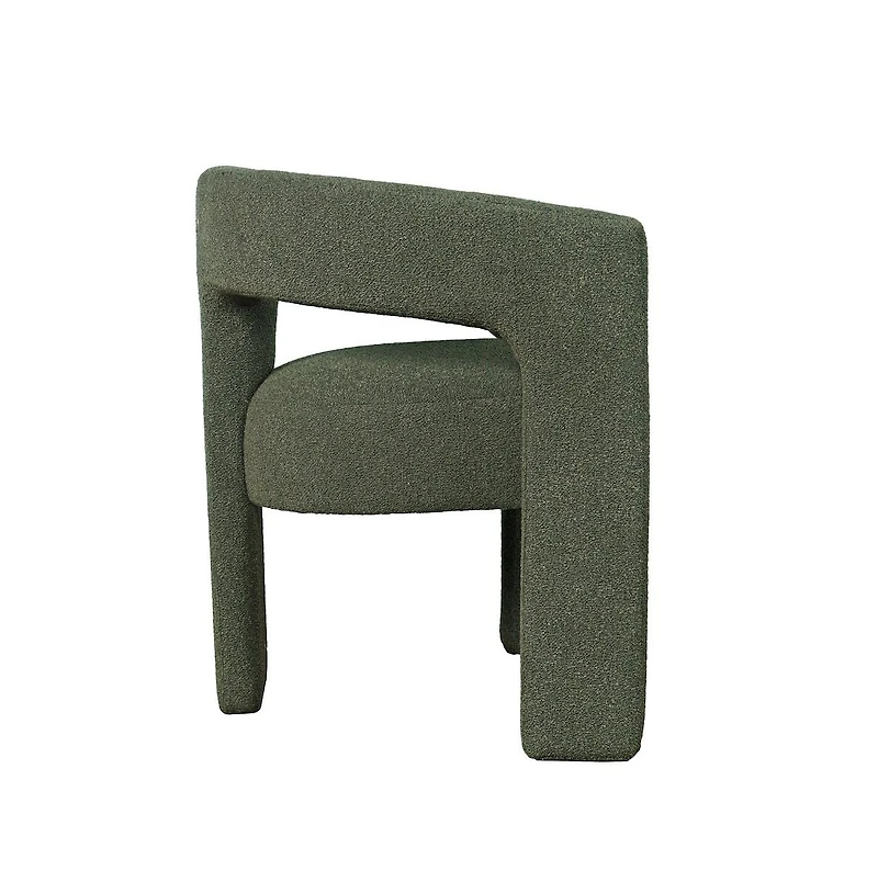 Jofran Sven Modern Contemporary Upholstered Three-Leg Curved Back Dining Chair