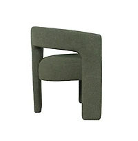 Jofran Sven Modern Contemporary Upholstered Three-Leg Curved Back Dining Chair