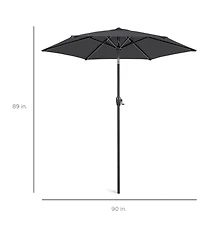Best Choice Products 7.5ft Heavy-Duty Outdoor Market Patio Umbrella w/ Push Button Tilt