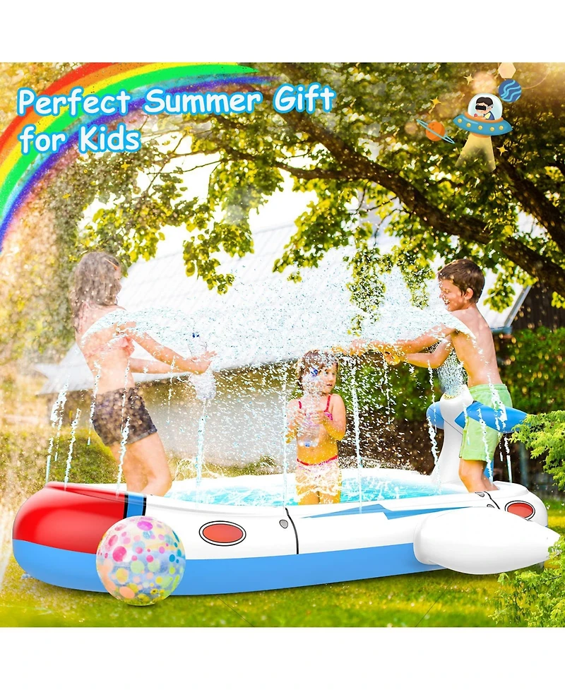 Aofar 68" KidPool Inflatable Splash Pad Sprinkler Play Mat