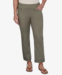 Ruby Rd. Petite Pleated Hem Denim Ankle Pants