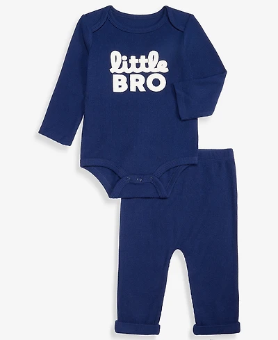 First Impressions Baby Boys' Little Bro Bodysuit & Pants, 2-Piece Set, Macy's Exclusive
