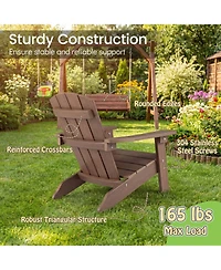 Gymax Piece Kid's Adirondack Chair All-Weather Hips Toddler Lawn w/ Ergonomic Design