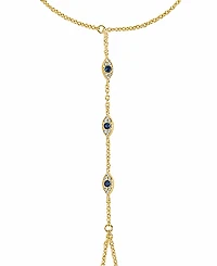 Sterling Forever Rhodium-Plated Brass Arielle Cubic Zirconia Evil Eye Hand Chain