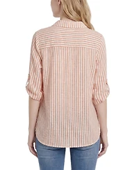 Ny Collection Petite 3/4 Sleeve Roll Tab Blouse