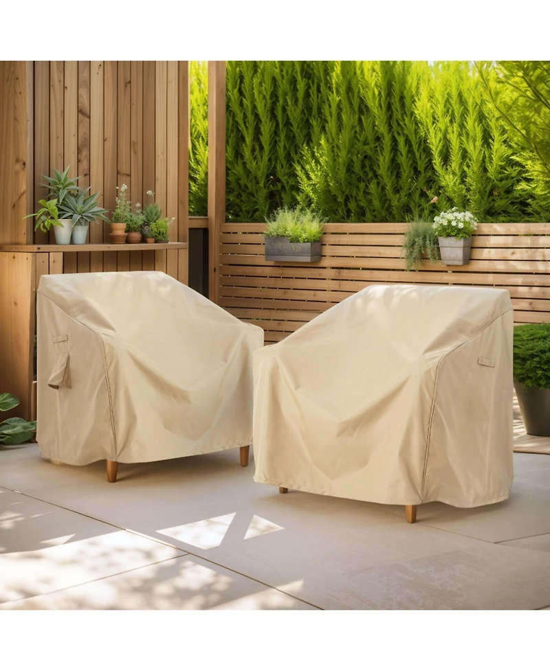 Busdays Patio Outdoor Club Chair Cover Set of 2 Waterproof Weather Resistant Furniture Protector