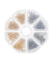 John Bead 8-Slot Jump Rings Jewelry Findings Kit Assortment, 1200pieces