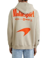 Reiss Men's Ashlam Zip Through Motorsport Embroidered Hoodie