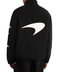 Reiss Men's Nylo Logo Embroidered Fleece Jacket