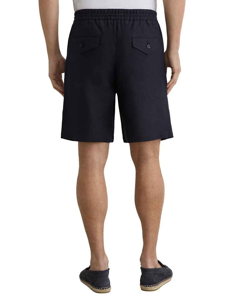 Reiss Men's Barges Shorts Linen Drawstring