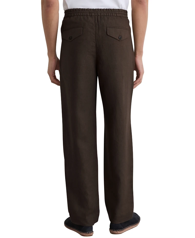Reiss Men's Barges Relaxed Linen Drawstring Pants