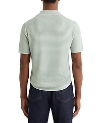 Reiss Men's Brink Half Zip Textured Polo Shirt