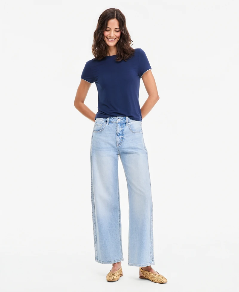 On 34th Women's Mid-Rise Side-Stripe Curve Leg Jeans, Macy's Exclusive