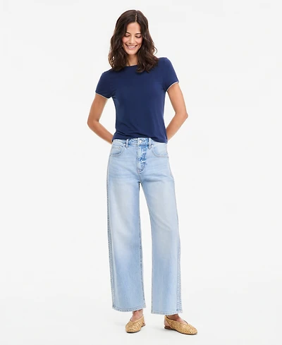 On 34th Women's Mid-Rise Side-Stripe Curve Leg Jeans, Macy's Exclusive